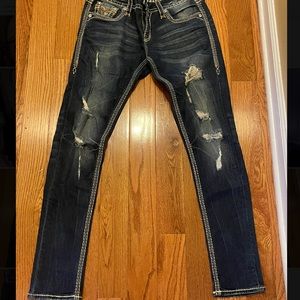 Rock Revival distressed jeans Sz 29 EUC